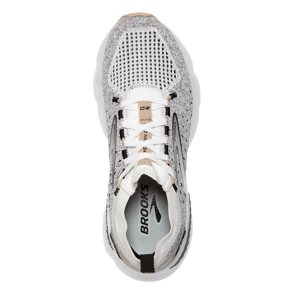 Brooks Glycerin StealthFit GTS 20 — White - Black - Cream — Size B — Width 10 — Alternate View 15