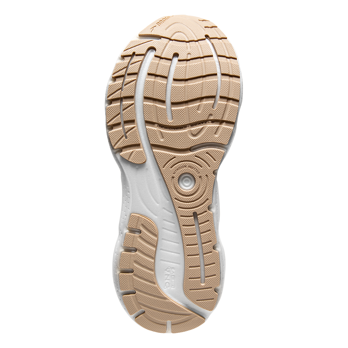 Brooks Glycerin StealthFit GTS 20 — White - Black - Cream — Size B — Width 10 — Alternate View 16