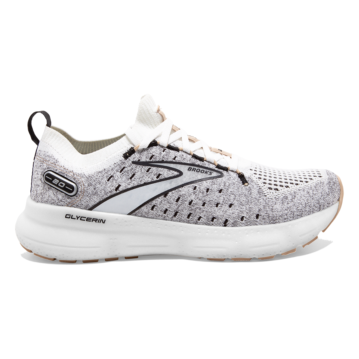Brooks Glycerin StealthFit 20 — Black - Pearl - Peach — Size B — Width 10.5 — Alternate View 17