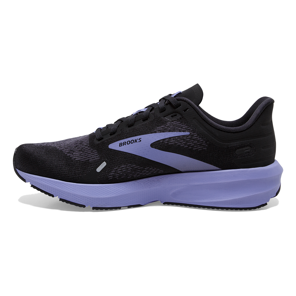 Brooks Launch 9 — Black - Ebony - Purple — Size B — Width 10 — Lifestyle View