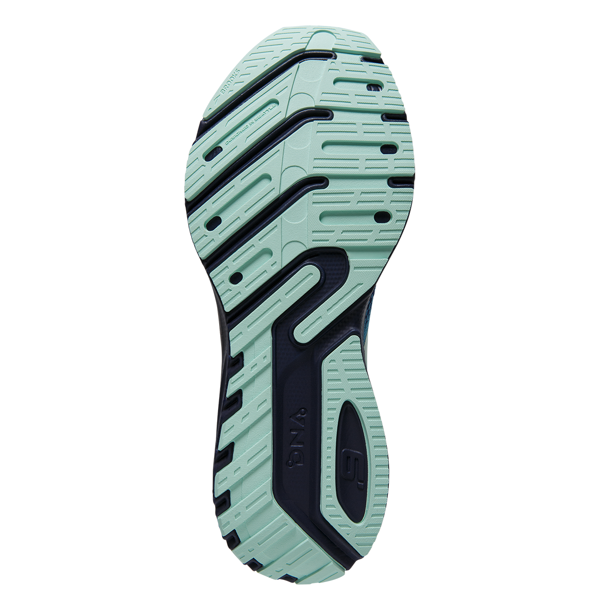 Brooks Launch 9 TAG — Bluesteel - Peacoat - Yucca — Size B — Width 10 — Top View