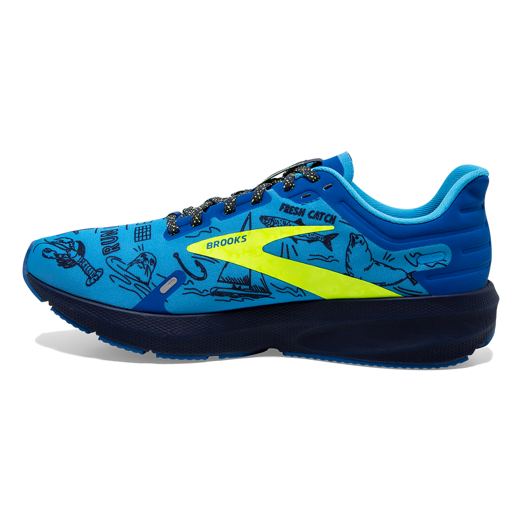 Brooks Launch 9 Boston — Nautical Blue - Nightlife - Peacoat — Size B — Width 10 — Side View