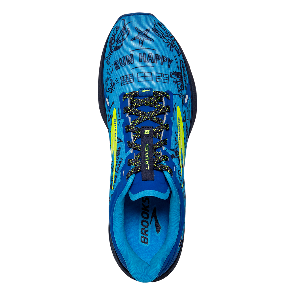 Brooks Launch 9 Boston — Nautical Blue - Nightlife - Peacoat — Size B — Width 10 — Back View