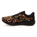 Brooks Launch 9 Folk Frenzy — Citrus - Coral - Black — Size B — Width 10.5 — Front View