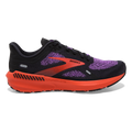 Brooks Launch GTS 9 — Black - Ebony - Purple — Size B — Width 10 — Front View