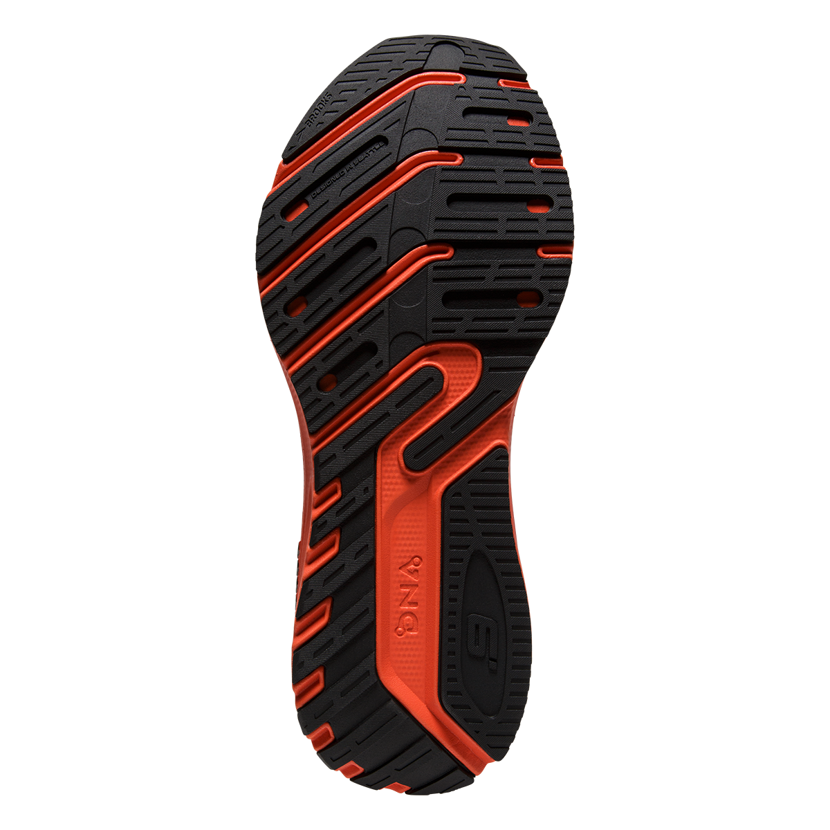 Brooks Launch GTS 9 — Black - Ebony - Purple — Size B — Width 10 — Top View