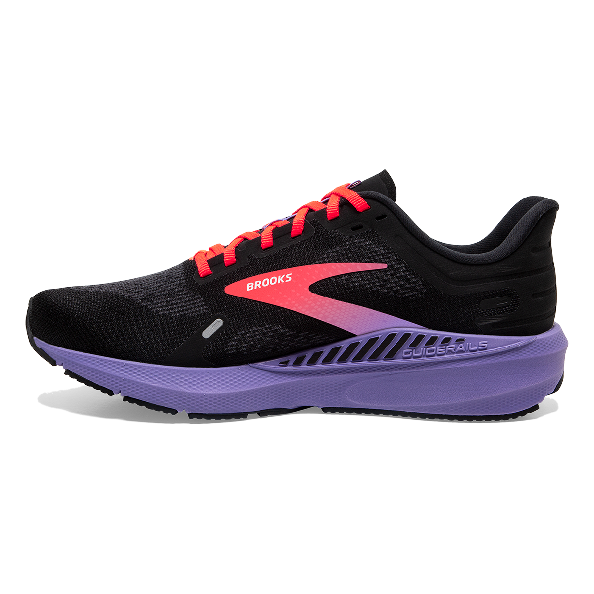 Brooks Launch GTS 9 — Black - Ebony - Purple — Size B — Width 10 — Lifestyle View