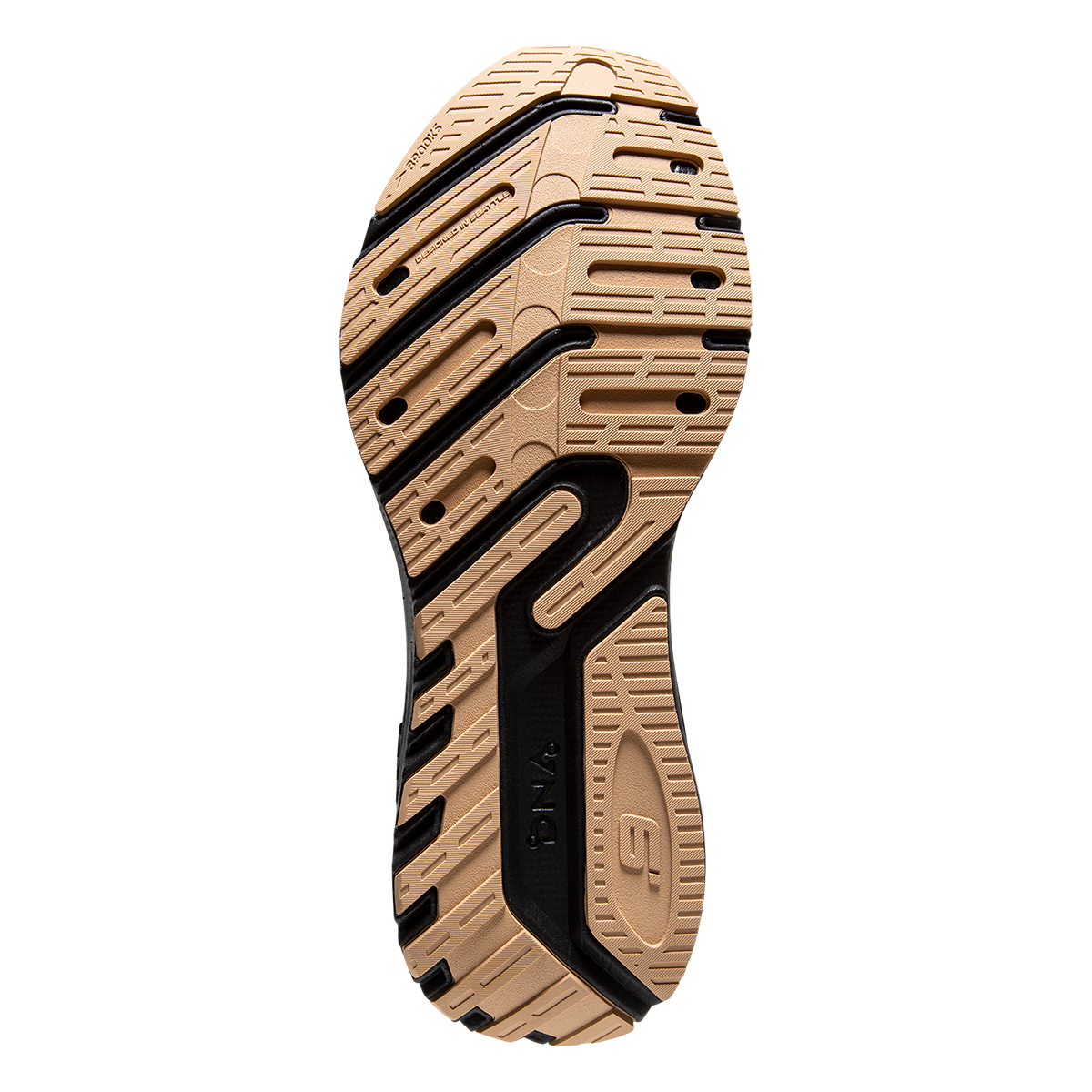 Brooks Launch GTS 9 Folk Frenzy — Citrus - Coral - Black — Size B — Width 10.5 — Top View