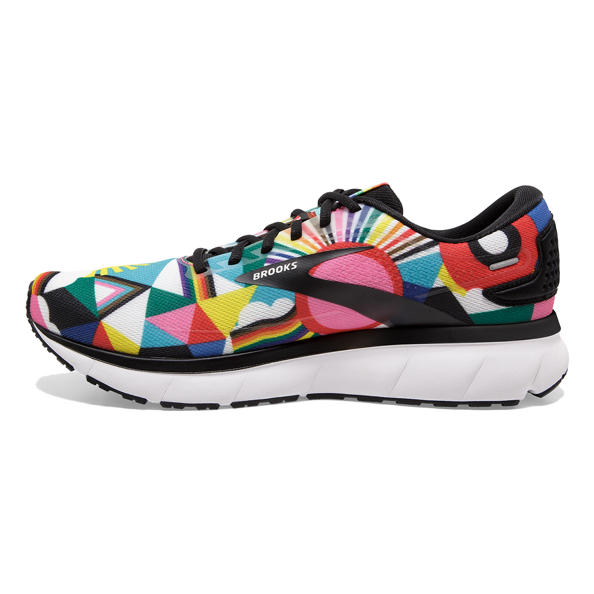 Brooks Trace 2 Run Proud — Black - Multi — Size B — Width 10.5 — Side View