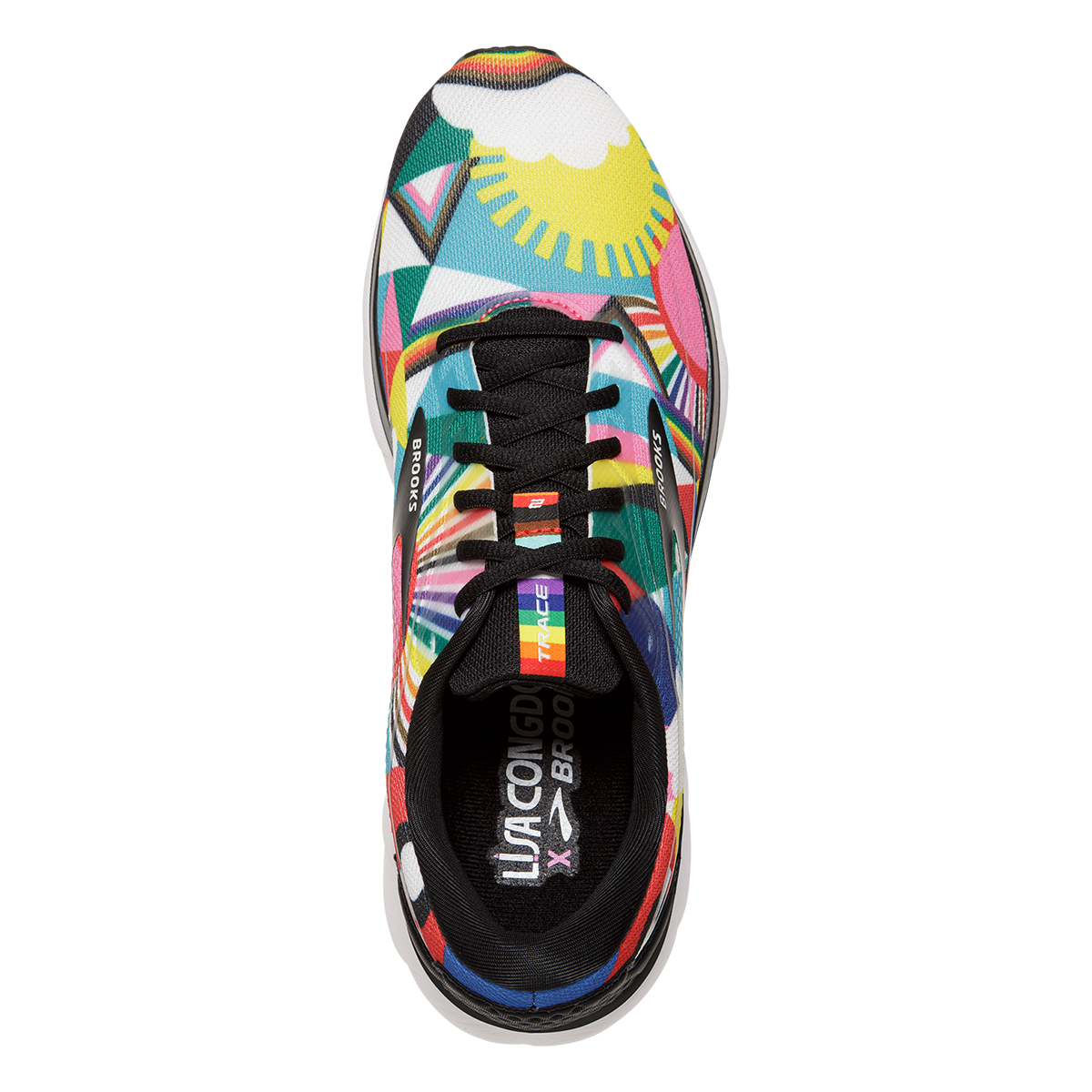 Brooks Trace 2 Run Proud — Black - Multi — Size B — Width 10.5 — Back View