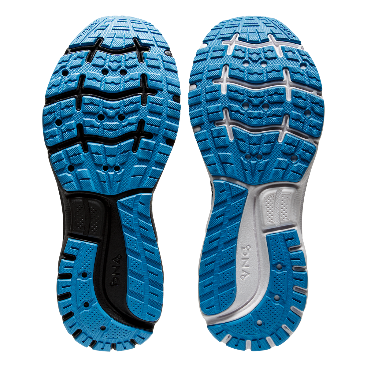 Brooks Trace 2 Run Happy — White - Black - Blue — Size B — Width 10.5 — Back View