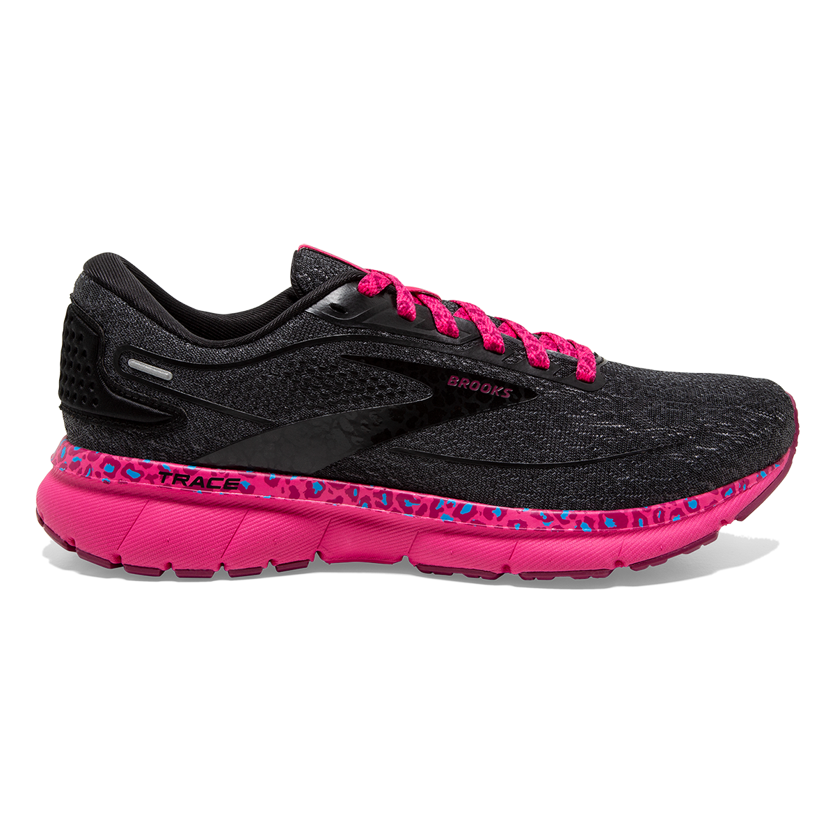 Brooks Trace 2 Run Wild — Magenta - Black - Ebony — Size B — Width 6.5 — Front View