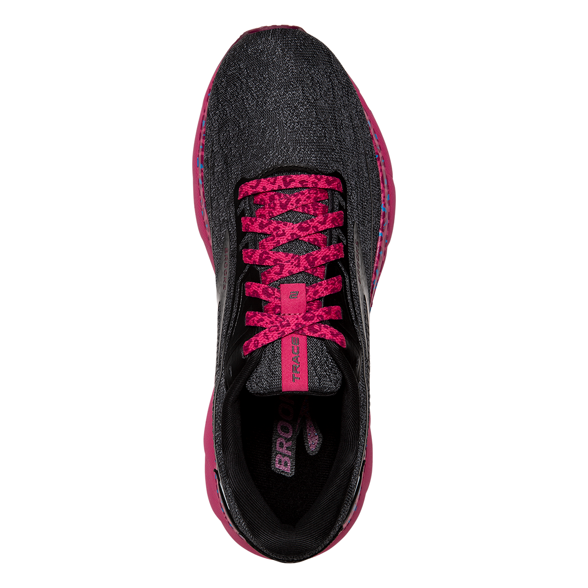 Brooks Trace 2 Run Wild — Magenta - Black - Ebony — Size B — Width 6.5 — Back View