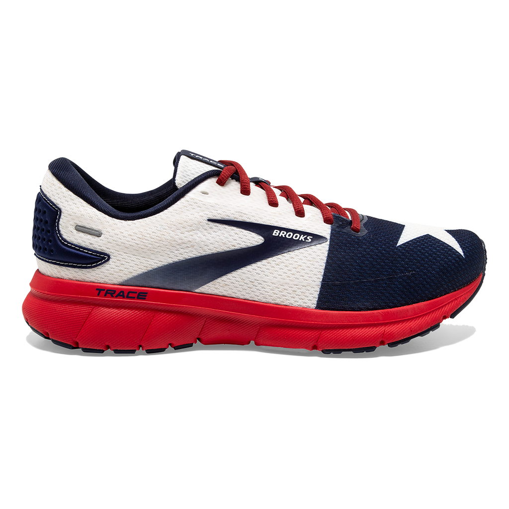 Brooks Trace 2 Run Texas — Red - White - Navy — Size B — Width 5 — Front View