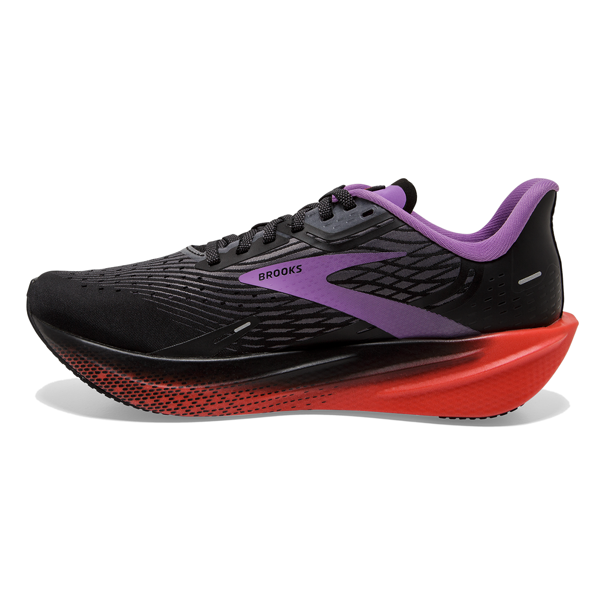 Brooks Hyperion Max — Black - Fiesta - Bellflower — Size B — Width 10.5 — Side View