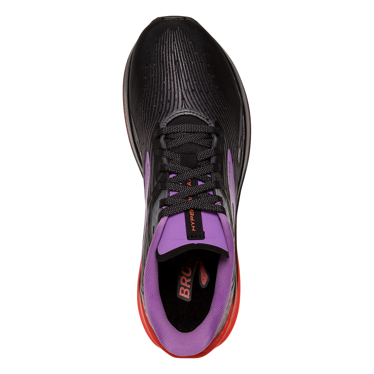 Brooks Hyperion Max — Black - Fiesta - Bellflower — Size B — Width 10.5 — Back View