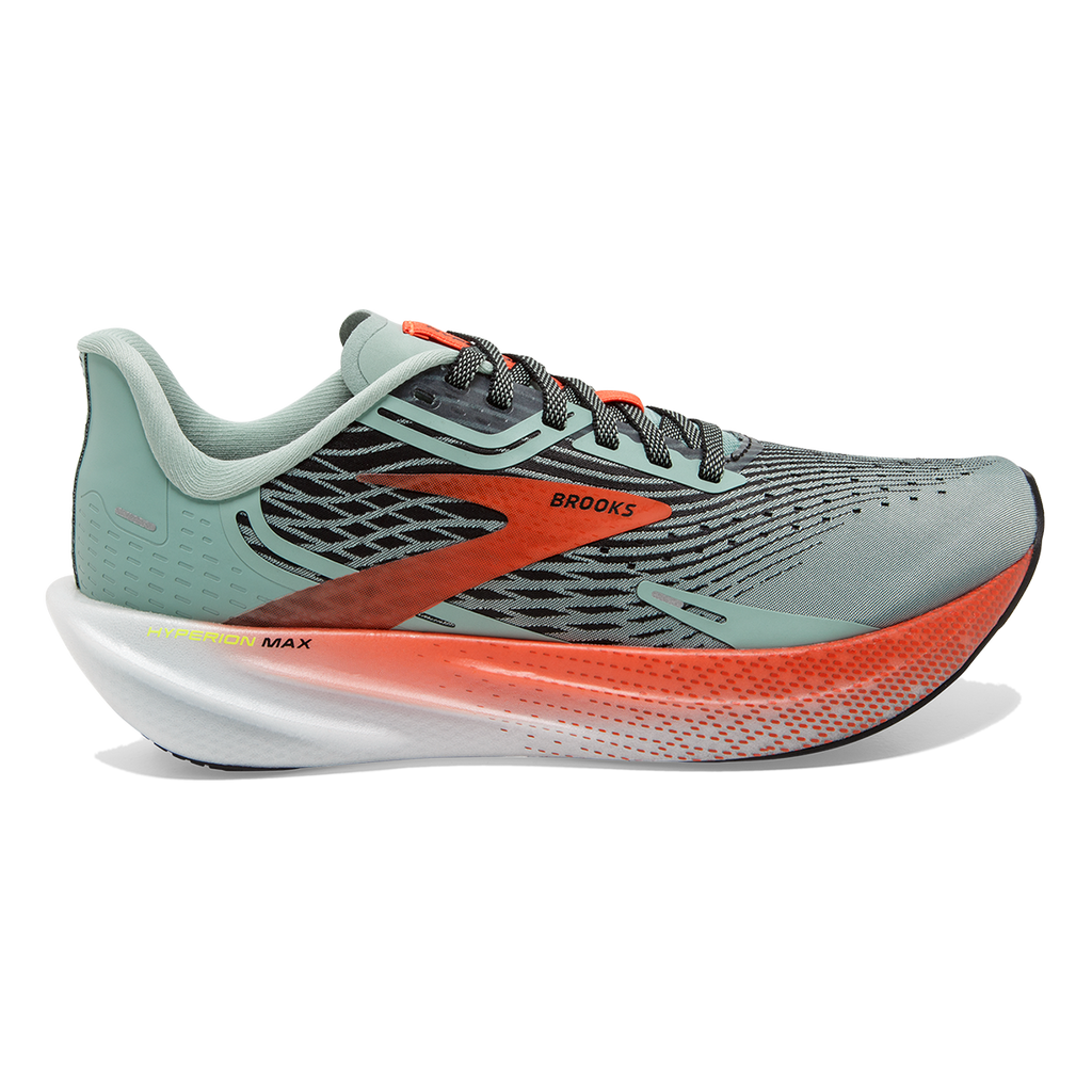 Brooks Hyperion Max — Black - Fiesta - Bellflower — Size B — Width 10.5 — Detail View