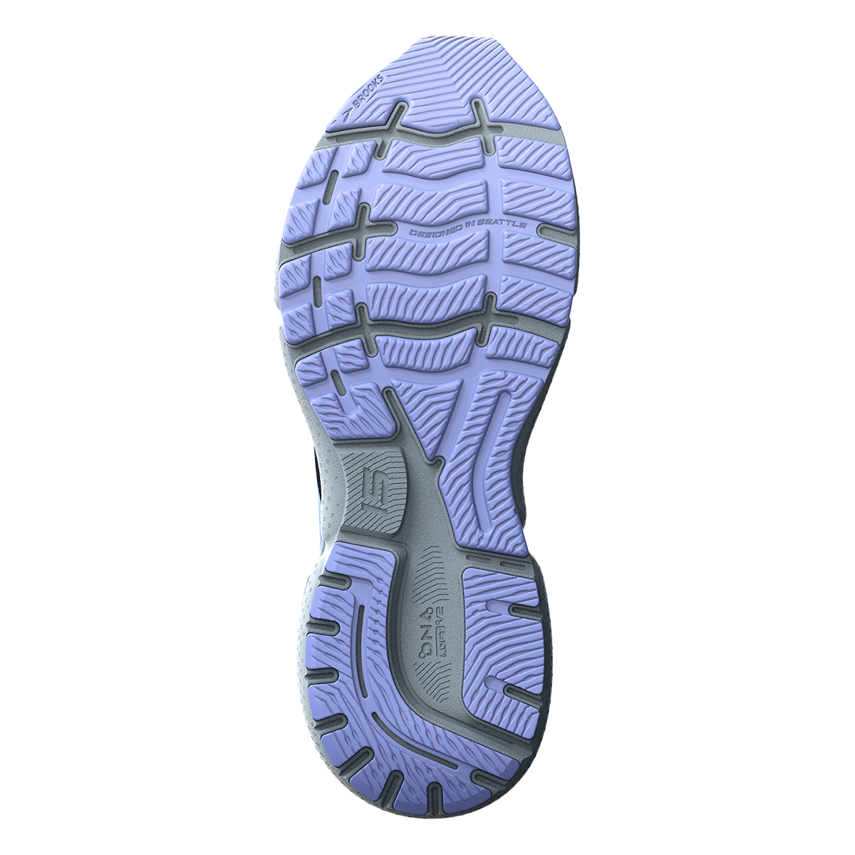 Brooks Ghost 15 Knit — Blue - Peacoat - Pink — Size B — Width 6 — Top View