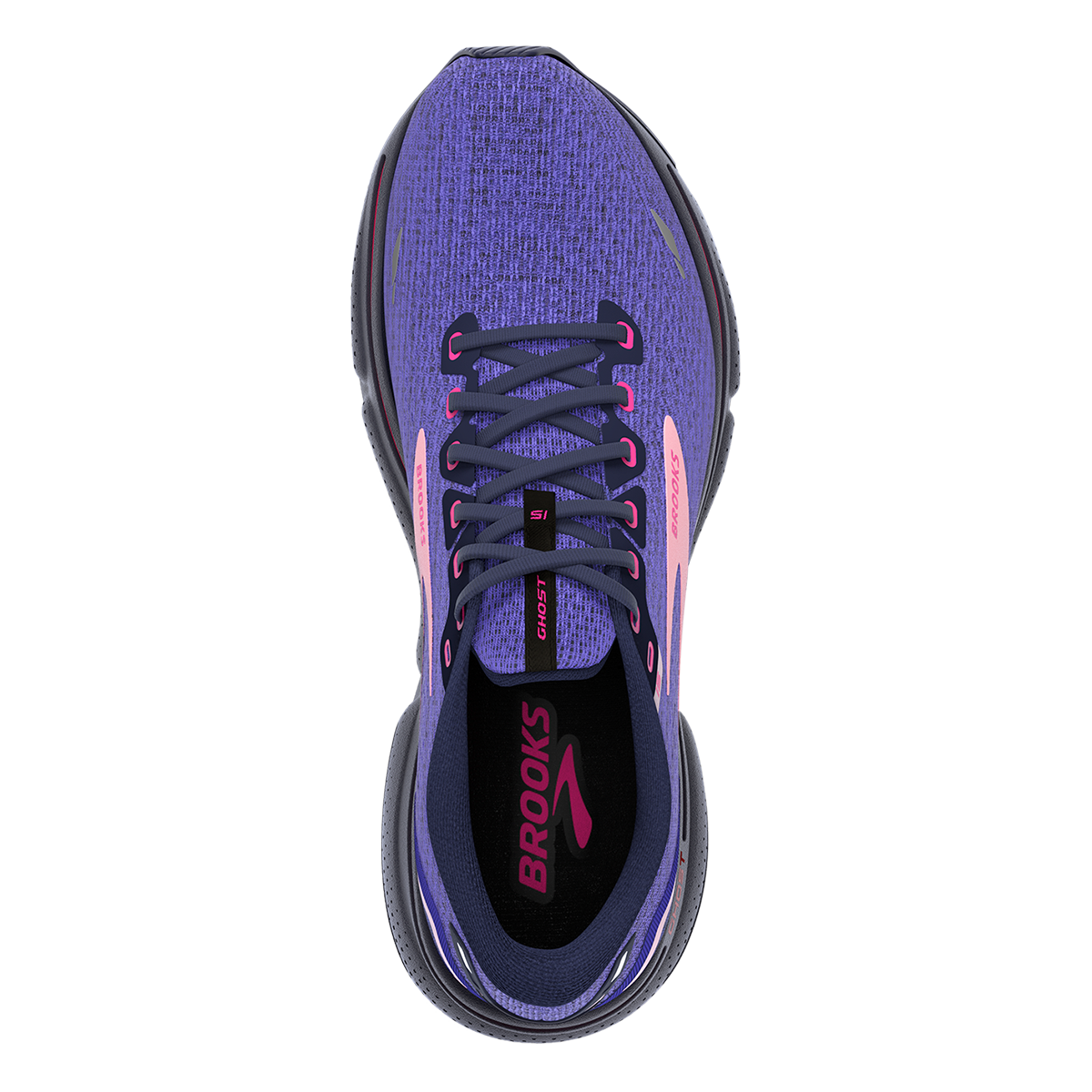 Brooks Ghost 15 Knit — Blue - Peacoat - Pink — Size B — Width 6 — Alternate View 7