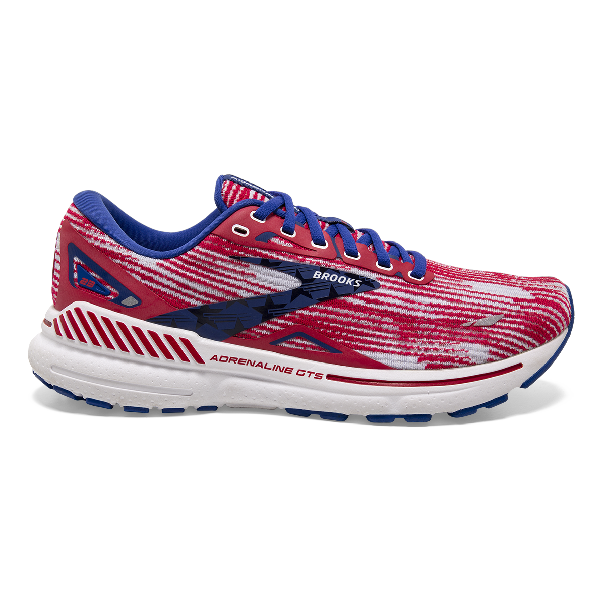 Brooks Adrenaline GTS 23 Run USA — Surf - White - Tango — Size B — Width 6.5 — Front View