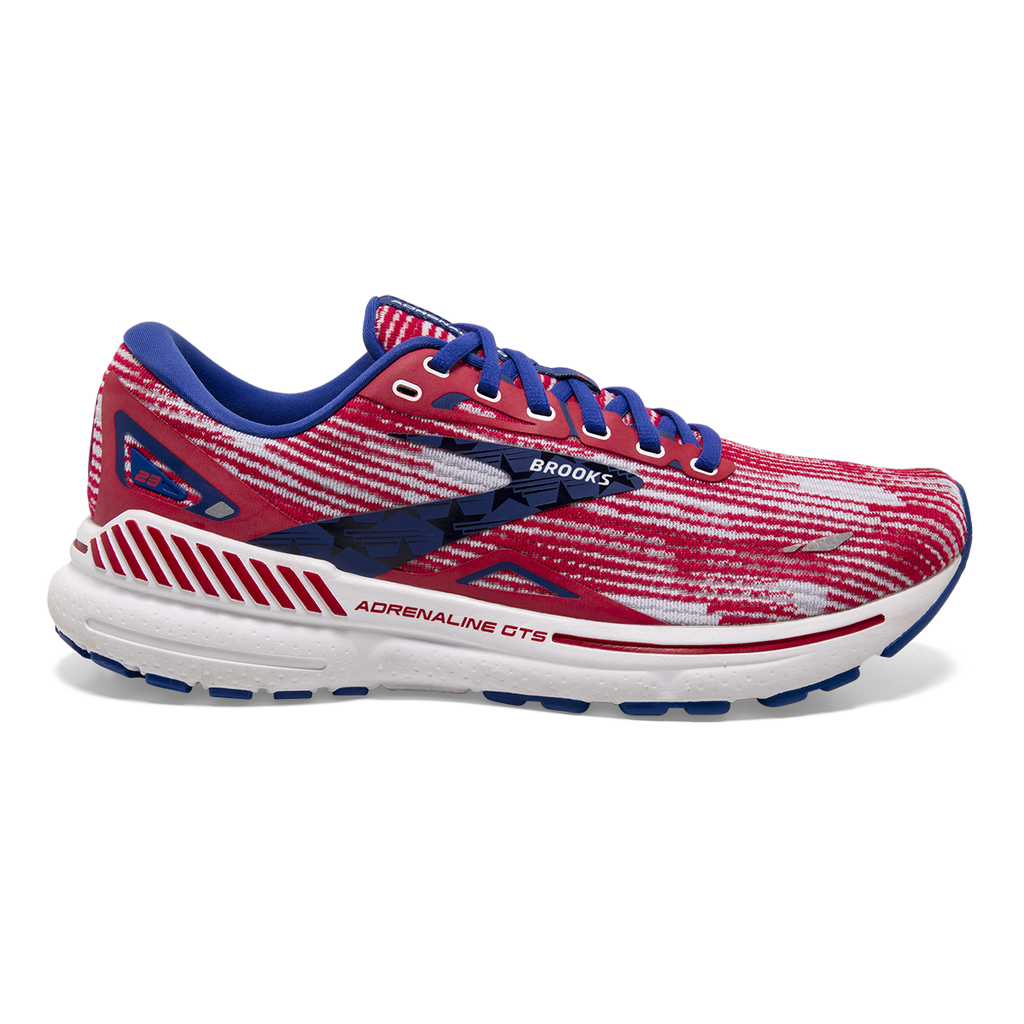 Brooks Adrenaline GTS 23 Run USA — Surf - White - Tango — Size B — Width 6.5 — Detail View