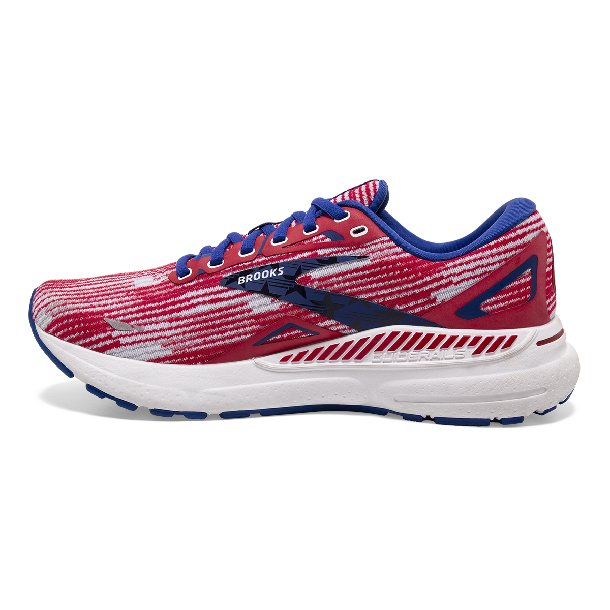 Brooks Adrenaline GTS 23 Run USA — Surf - White - Tango — Size B — Width 6.5 — Side View