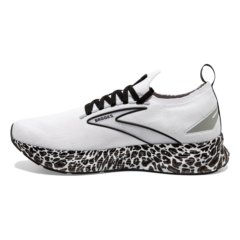 Brooks Levitate StealthFit 6 Run Wild — White - Black - Alloy — Size B — Width 6.5 — Side View