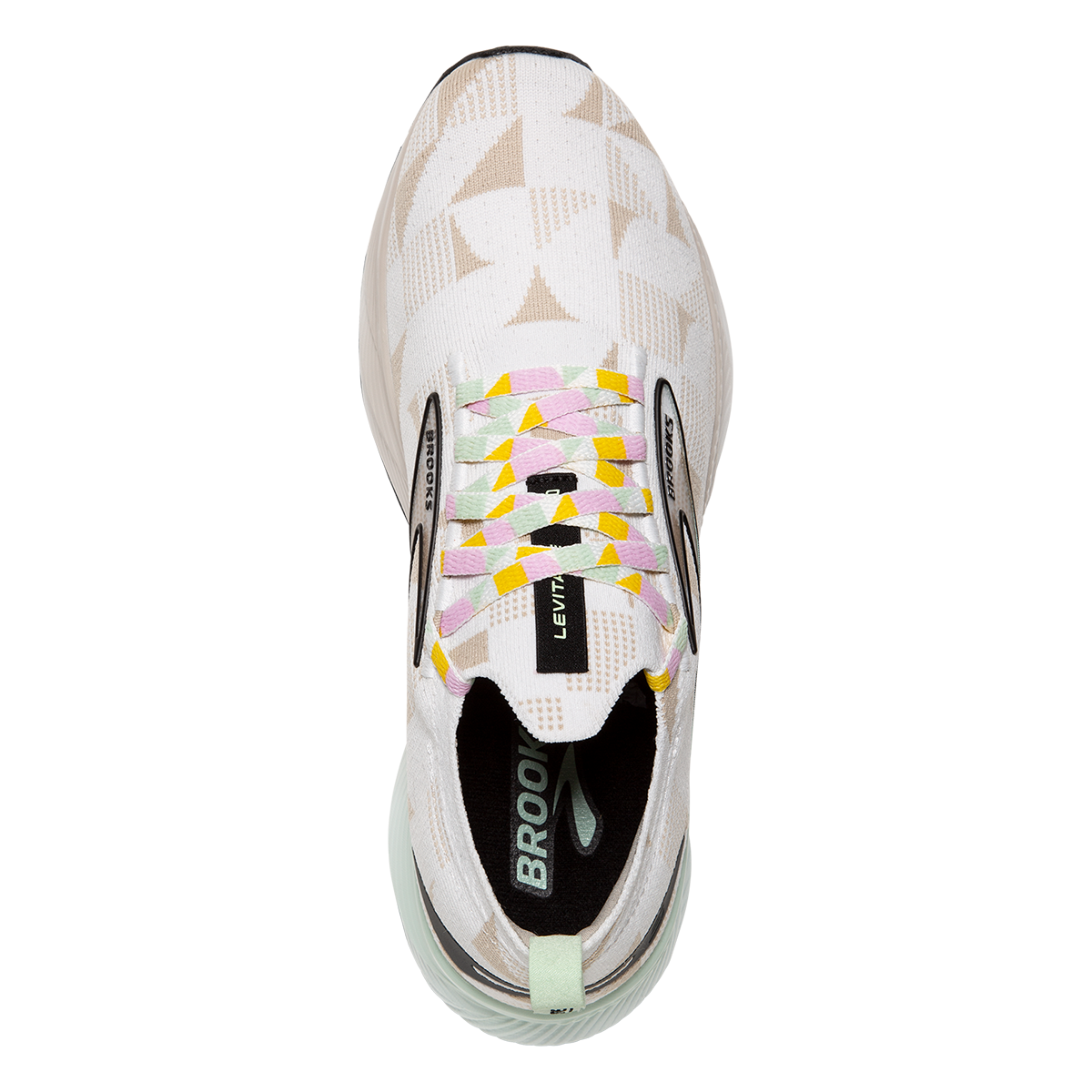 Brooks Levitate StealthFit 6 Mod — Black - White - Subtle Green — Size B — Width 5 — Alternate View 7