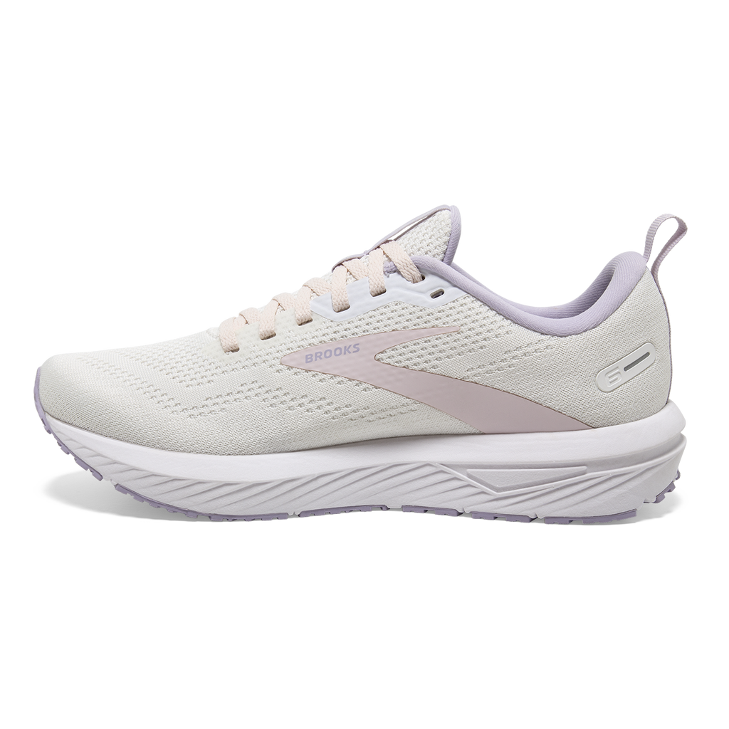 Brooks Revel 6 Pastels — Marshmallow - Pink - Purple — Size B — Width 5 — Side View