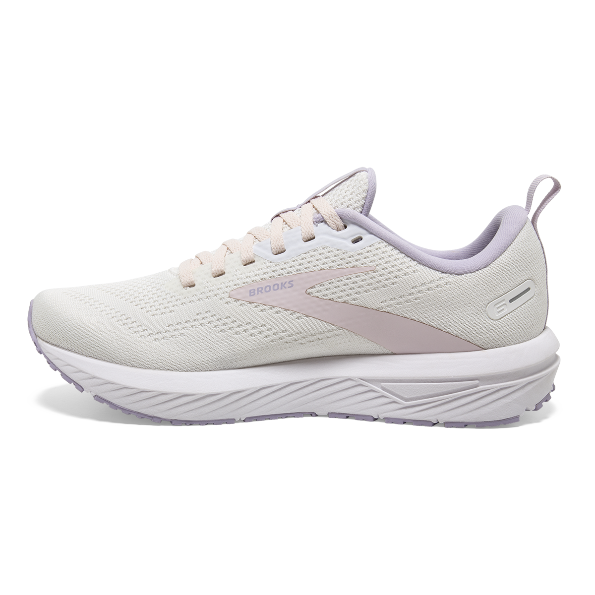 Brooks Revel 6 Pastels — Marshmallow - Pink - Purple — Size B — Width 5 — Side View