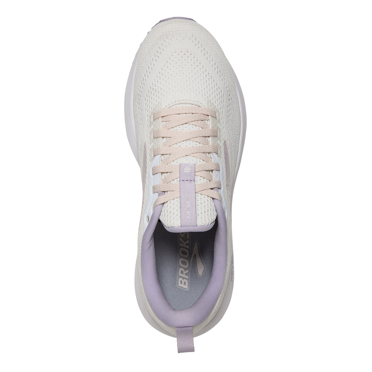 Brooks Revel 6 Pastels — Marshmallow - Pink - Purple — Size B — Width 5 — Back View