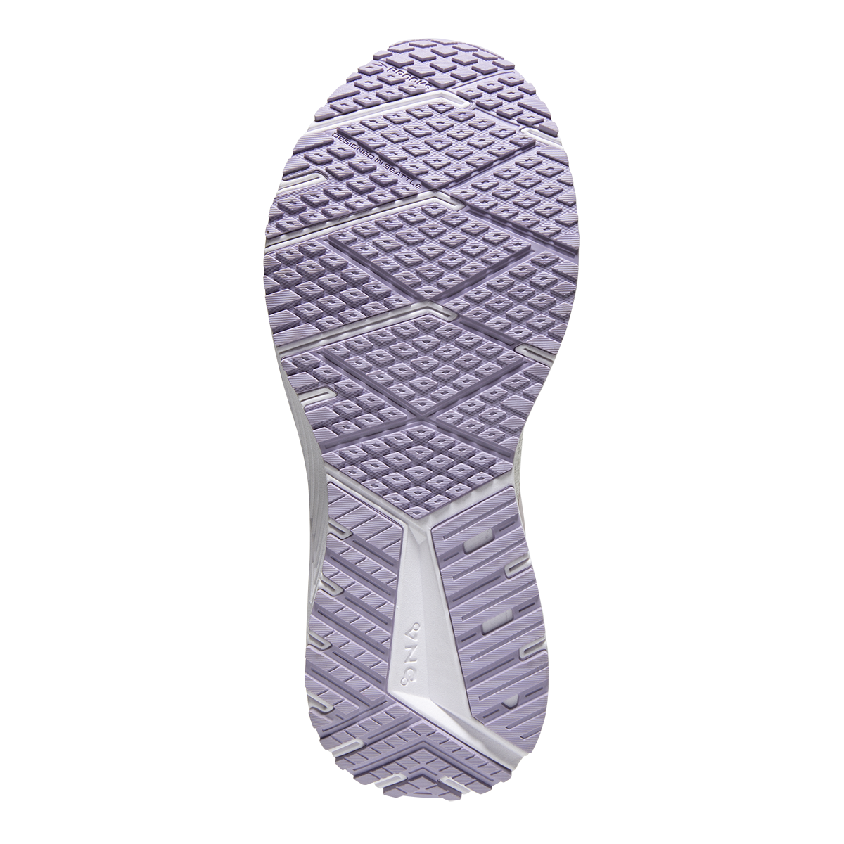 Brooks Revel 6 Pastels — Marshmallow - Pink - Purple — Size B — Width 5 — Top View