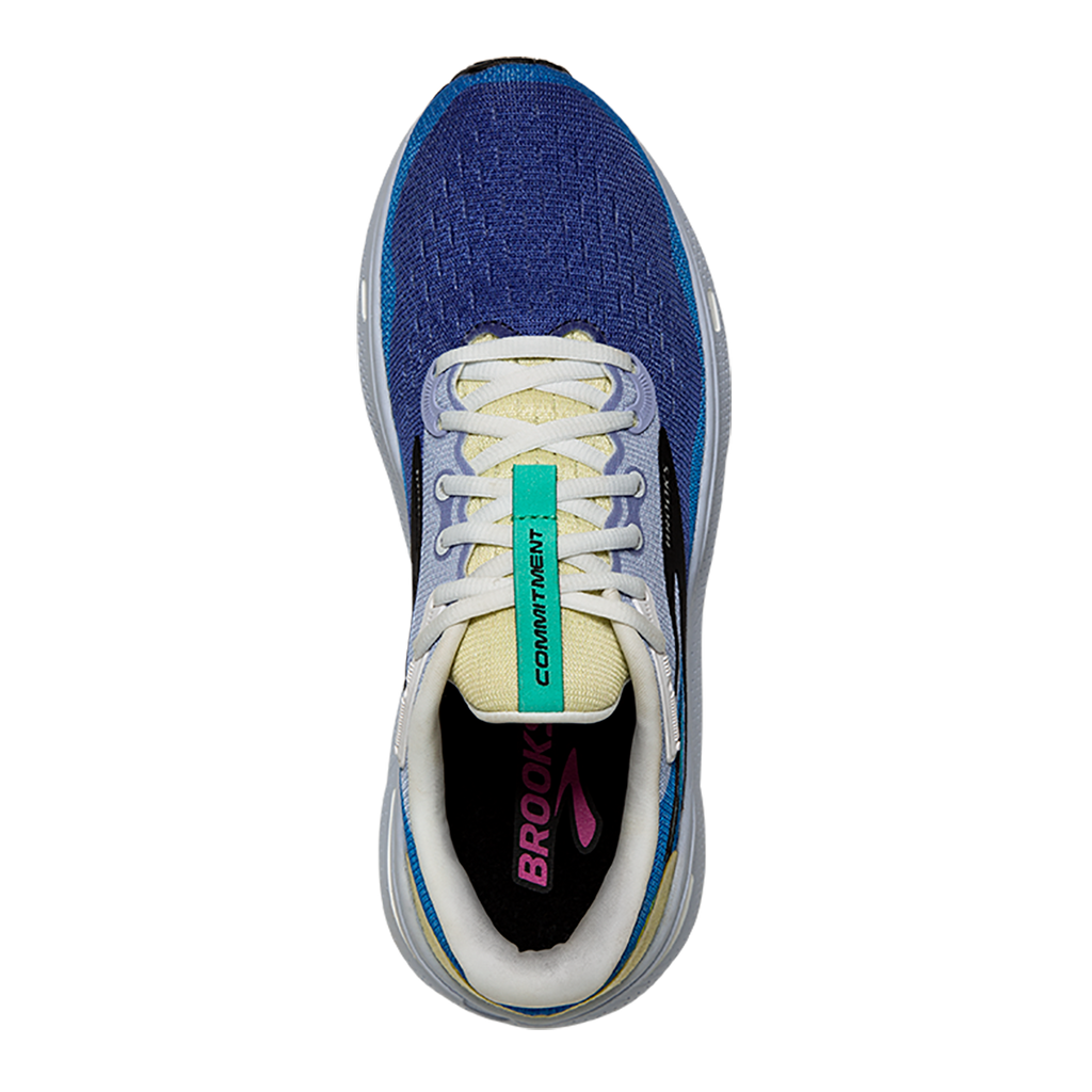 Brooks Ghost Max X Damon Brown — Blue - Yellow - Black — Size B — Width 6 — Back View
