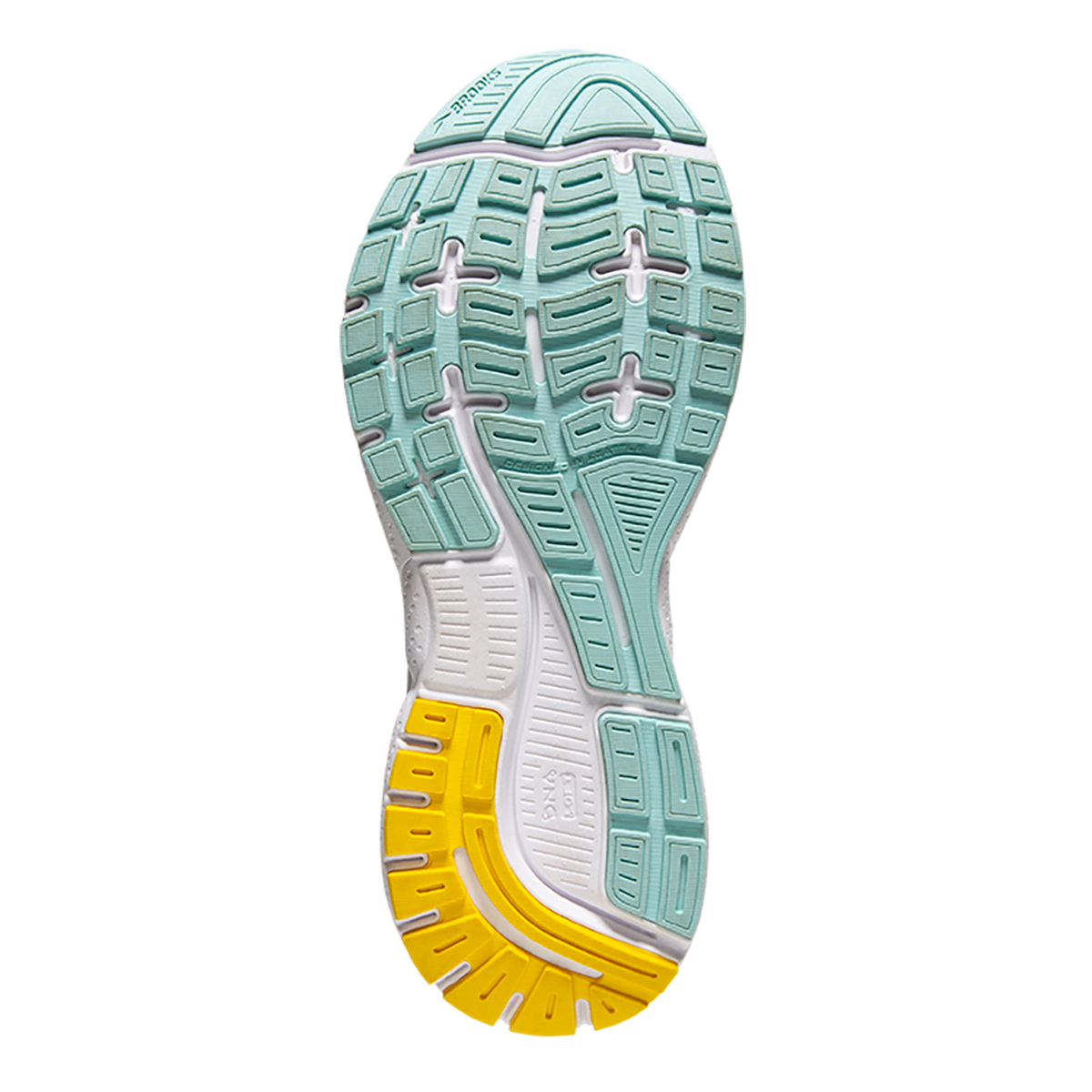 Brooks Trace 3 Run Proud — Pink - Blue - Yellow — Size B — Width 6.5 — Top View