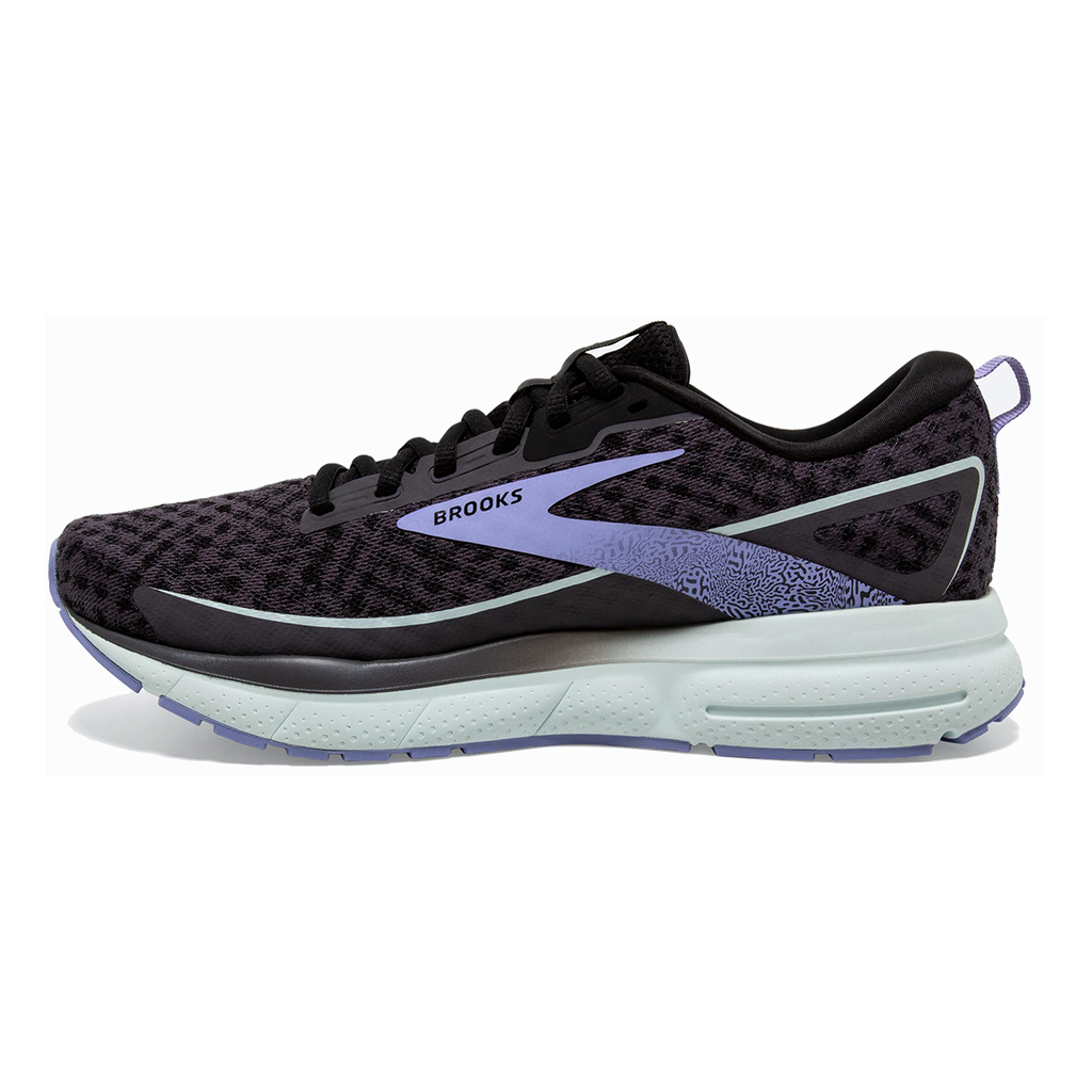 Brooks Trace 3 — Black - Blue - Pink Glo — Size B — Width 5 — Lifestyle View