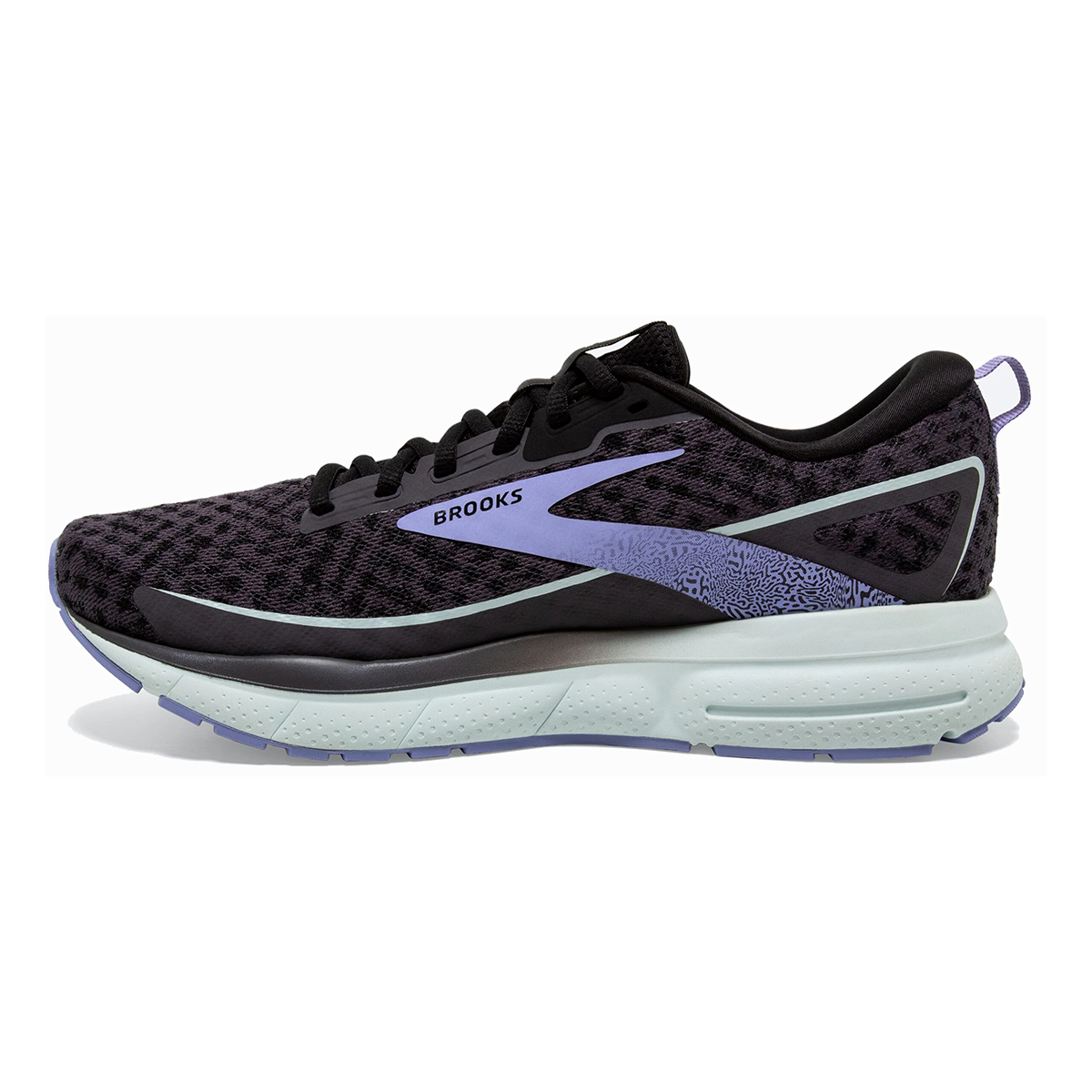 Brooks Trace 3 — Black - Blue - Pink Glo — Size B — Width 5 — Lifestyle View