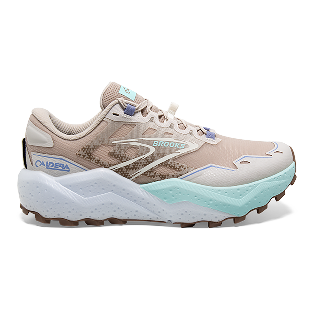Brooks Caldera 7 — Peacoat - Citadel - Sunny Lime — Size B — Width 7.5 — Front View