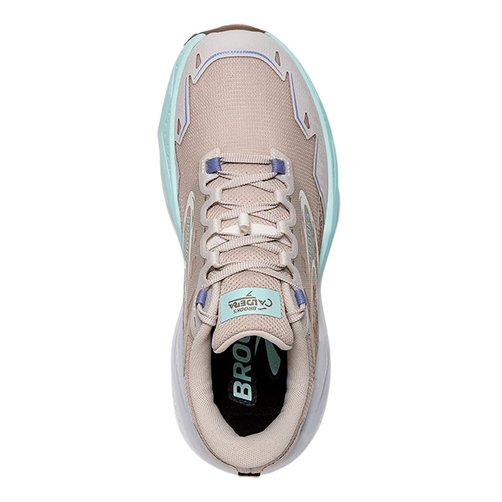 Brooks Caldera 7 — Peacoat - Citadel - Sunny Lime — Size B — Width 7.5 — Back View
