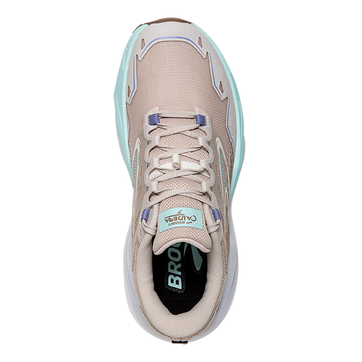 Brooks Caldera 7 — Peacoat - Citadel - Sunny Lime — Size B — Width 7.5 — Back View