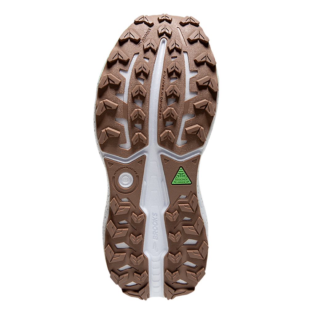 Brooks Caldera 7 — Peacoat - Citadel - Sunny Lime — Size B — Width 7.5 — Top View