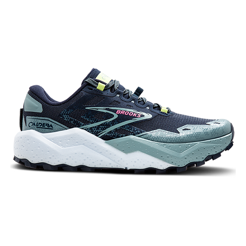 Brooks Caldera 7 — Peacoat - Citadel - Sunny Lime — Size B — Width 7.5 — Alternate View 9