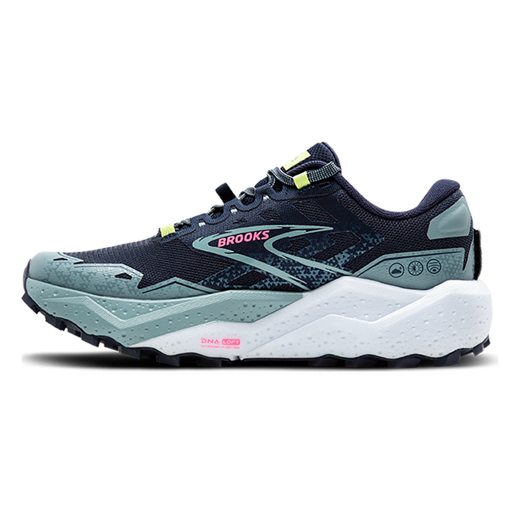 Brooks Caldera 7 — Peacoat - Citadel - Sunny Lime — Size B — Width 7.5 — Alternate View 10