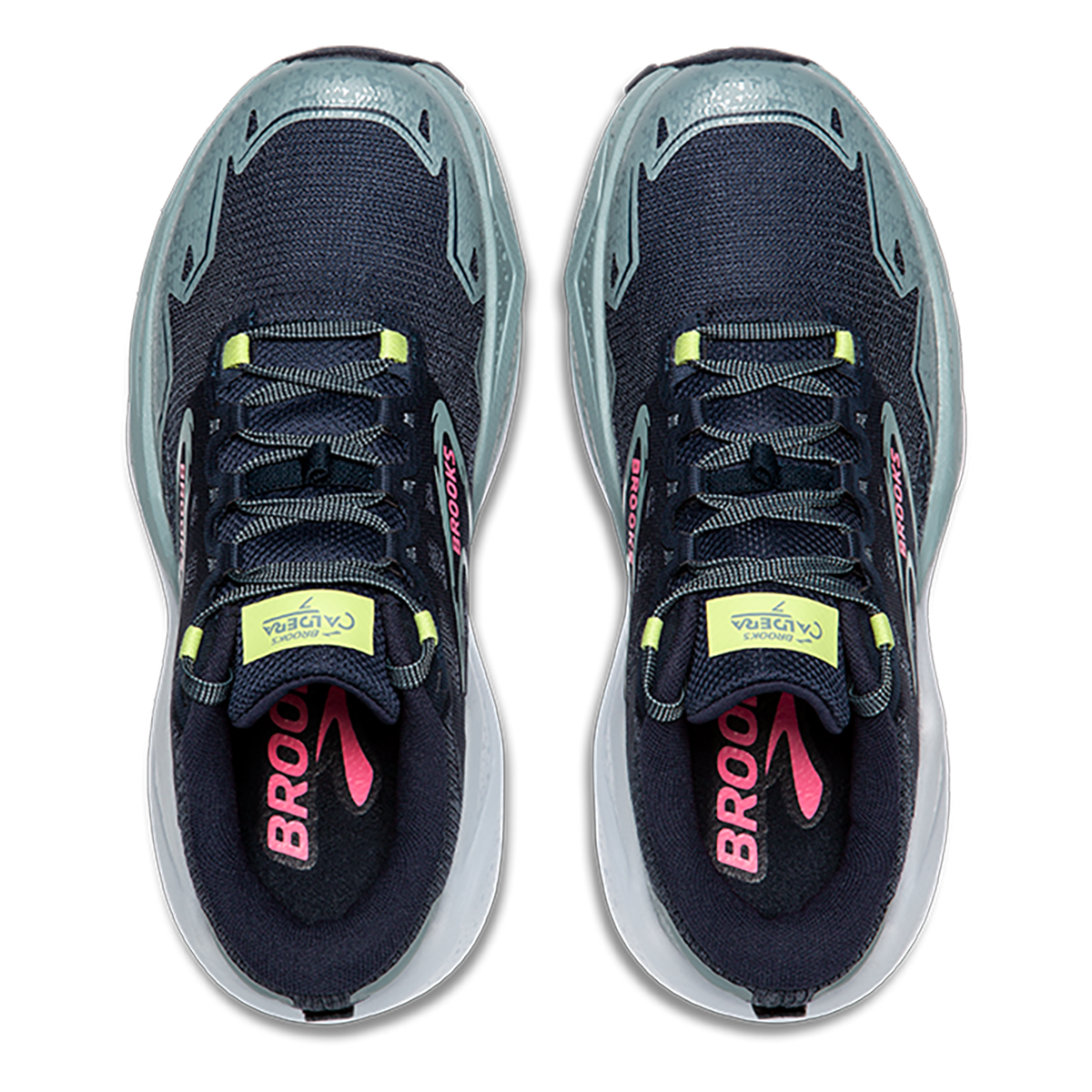 Brooks Caldera 7 — Peacoat - Citadel - Sunny Lime — Size B — Width 7.5 — Alternate View 11