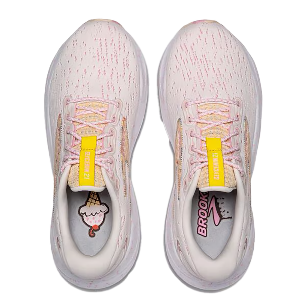 Brooks Glycerin 21 Delicacy — Delicacy - Icy Pink - Prism — Size B — Width 10 — Back View