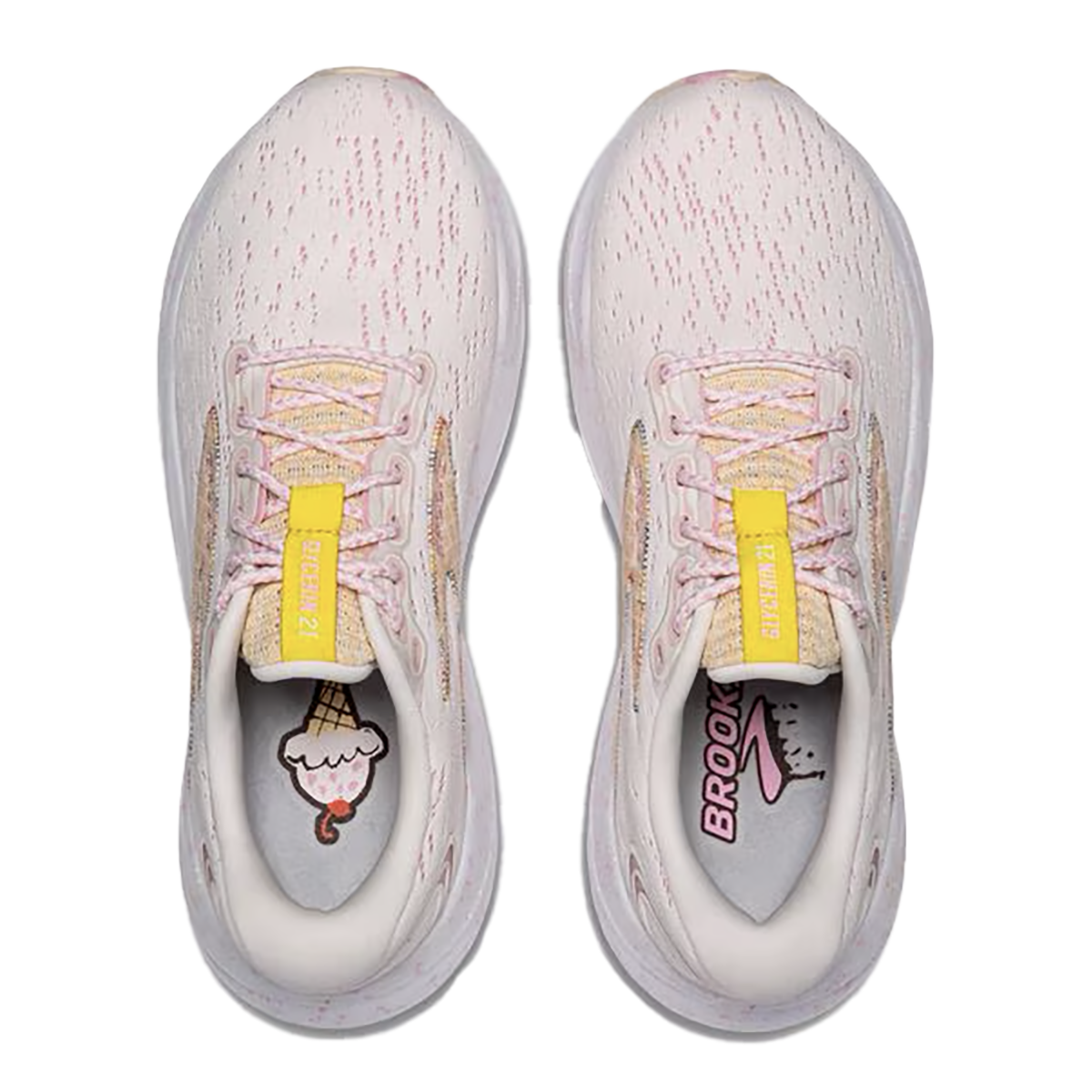 Brooks Glycerin 21 Delicacy — Delicacy - Icy Pink - Prism — Size B — Width 10 — Back View