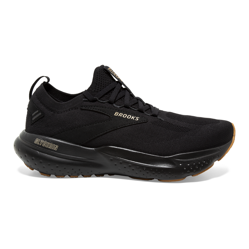 Brooks Glycerin StealthFit 21 — Black - Cream - Biscuit — Size B — Width 6.5 — Detail View