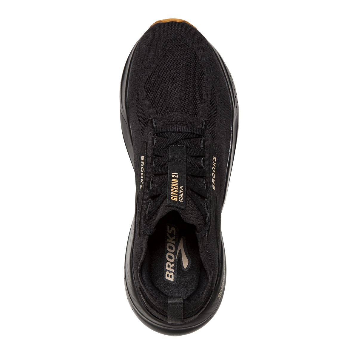Brooks Glycerin StealthFit 21 — Black - Cream - Biscuit — Size B — Width 6.5 — Alternate View 7