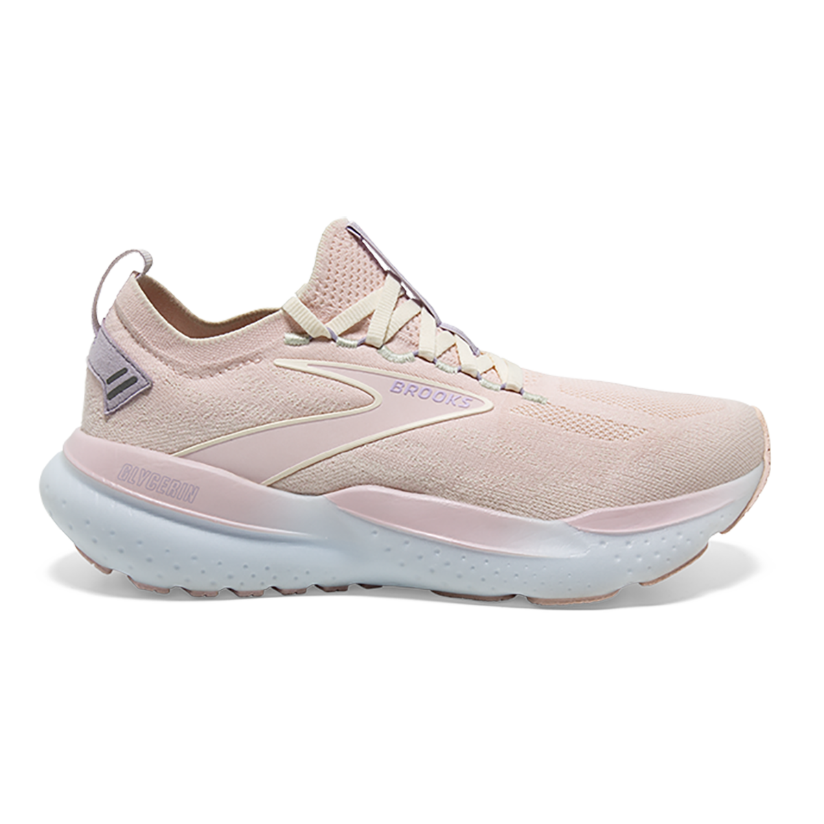 Brooks Glycerin StealthFit 21 Pastels — Pink - Marshmallow - Orchid — Size B — Width 5 — Front View