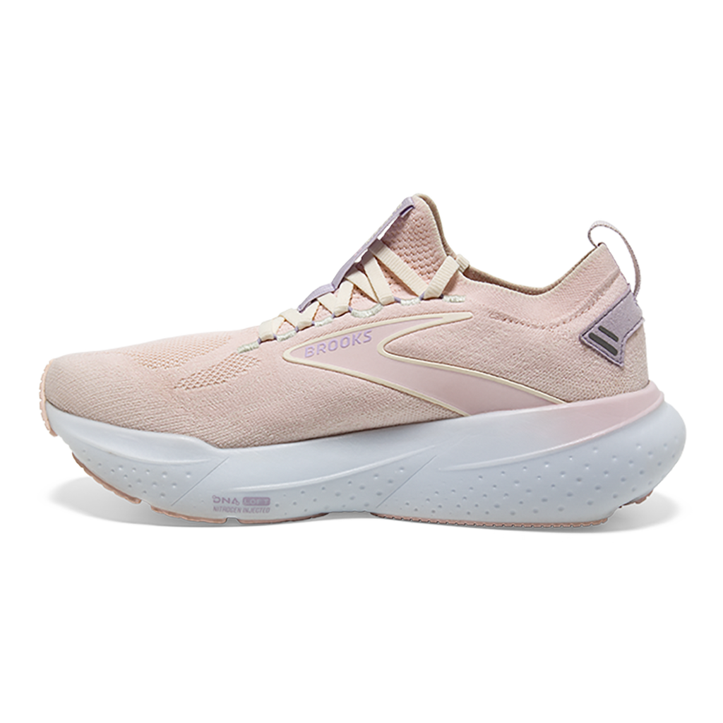 Brooks Glycerin StealthFit 21 Pastels — Pink - Marshmallow - Orchid — Size B — Width 5 — Side View