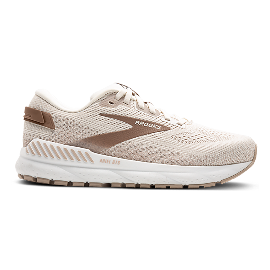 Brooks Ariel GTS 24 — Coconut - Chateau - Portabella — Size B — Width 8 — Detail View